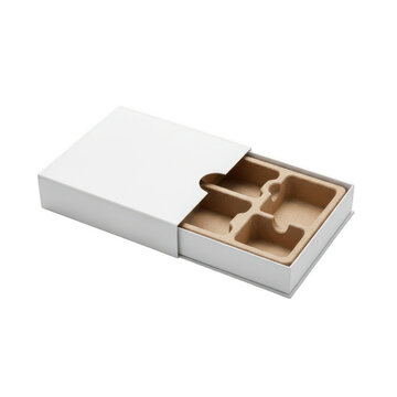 A white box with a divided insert