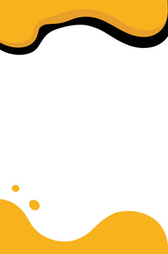 Abstract Orange Wave Background with Copy Space Isolated Vector Layout with Yellow Black Curves for Banner Poster and Modern Design