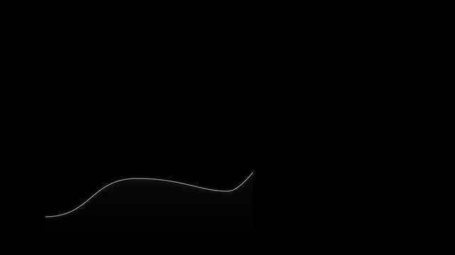 Minimal Financial Growth Line Graph Moving Upward on Dark Background