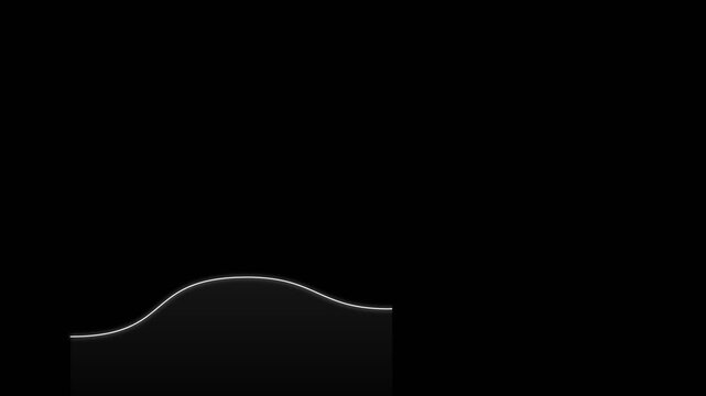 Minimalist Financial Growth Graph Rising on Clean Black Background