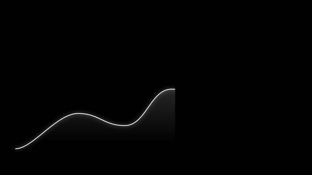 Glowing Line Graph Rising Upward Showing Financial Growth and Business Success