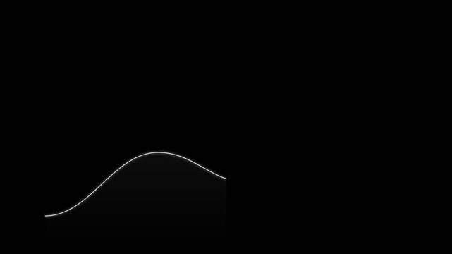 Minimalist Animated Line Graph Showing Financial Growth Trend on Black Background