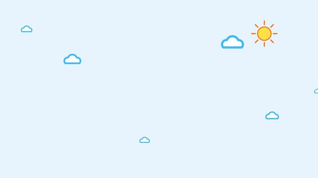 Motion of Sun and Clouds in Clear Sky Animation for Relaxation and Nature Scenes.