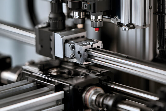 Industrial Linear Encoder Sensor Closeup