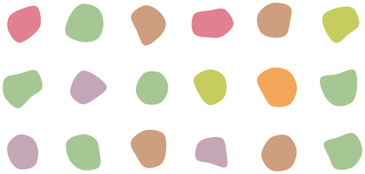 Abstract pattern of colorful organic shapes