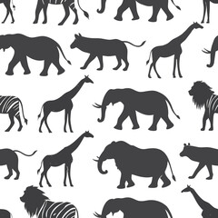 Fototapeta premium set of animals silhouettes