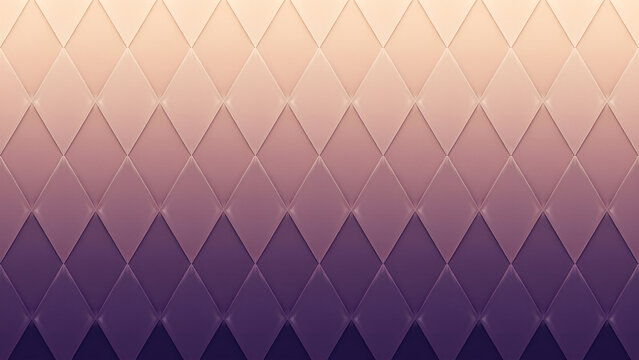 Abstract diamond pattern background with soft purple and peach gradient color transition.