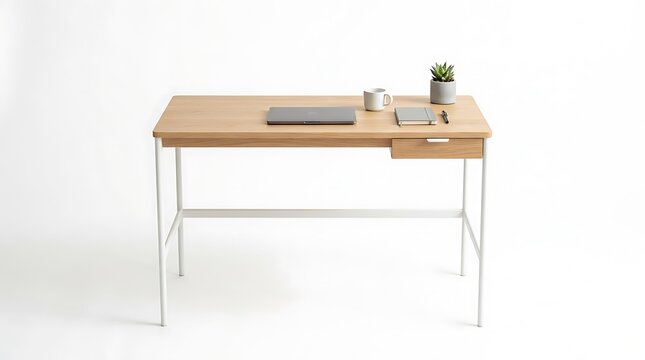 Modern Wooden Desk with Drawer