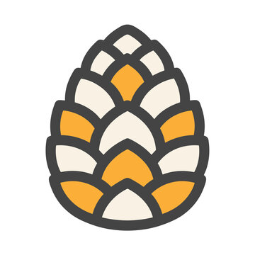 Stylized hop cone icon
