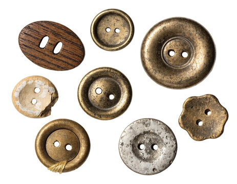 Set of vintage brown sewing buttons
