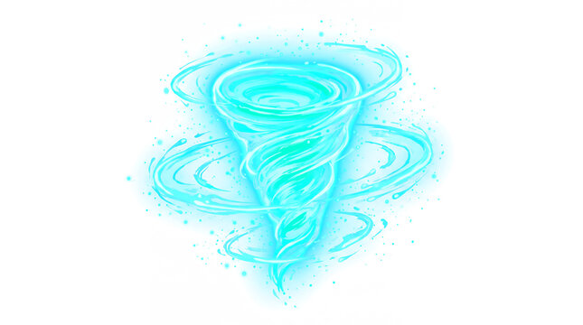 Orbiting splash ring liquid spiral whirl column glowing transparent overlay design element