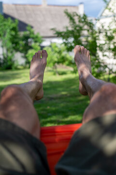 Relaxing in a Hammock - Bare Feet POV