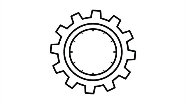 Settings Gear Icon Animation for Technology Interface