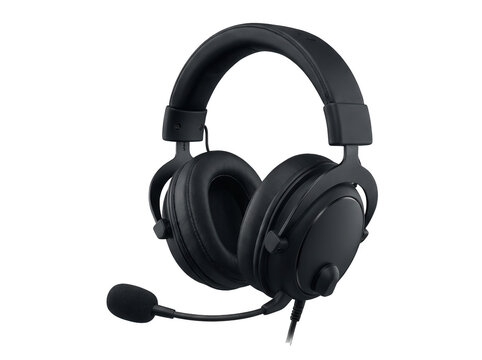 Gaming headset with microphone isolated on transparent background