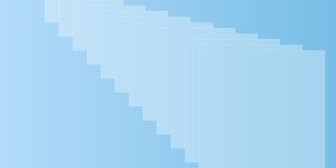 Fototapeta premium Minimalist geometric abstract background with blue gradient rectangles.