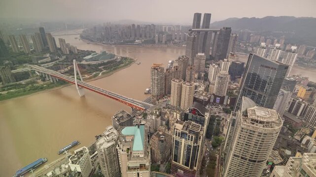 Chongqing cyberpunk city skyline