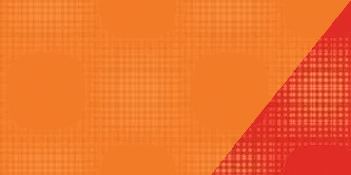 Vibrant orange and red geometric abstract background with diagonal color split.