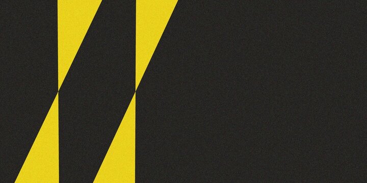 Modern abstract geometric pattern with yellow and black diagonal stripes.