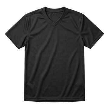 Black men v-neck sports t-shirt apparel mockup