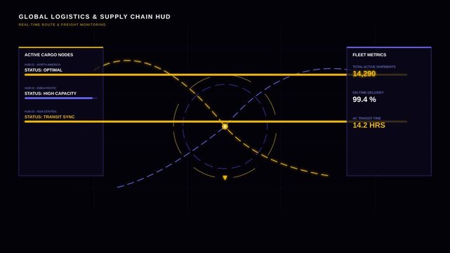 Motion Graphics of Data Trends and Graphs Showing Changes Over Time in a Dynamic Digital Environment.