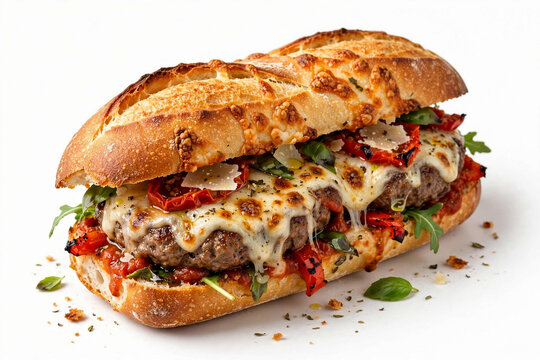 Baguette burger - Italian Baked Style