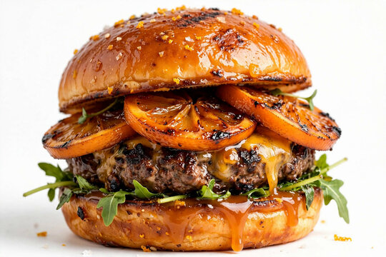 Caramelized Orange-Burger Grilled