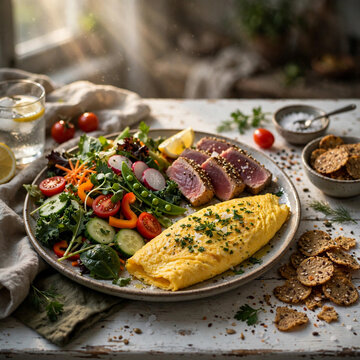 harvard plate omelette tuna