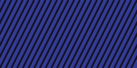 Fototapeta premium Diagonal blue and black striped abstract pattern background texture.