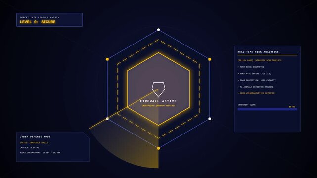 Futuristic motion infographic showcasing data analysis and digital technology visualization.