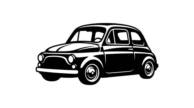 Compact microcar front view illustration.