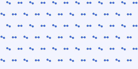Fototapeta premium Abstract scientific pattern with blue molecular structures on white background.