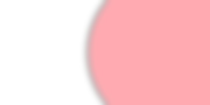 Abstract minimalist background with soft pink curved shape on white.