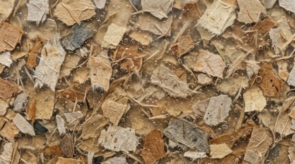 Fototapeta premium Close-up texture of dried natural birch bark pieces and twigs.