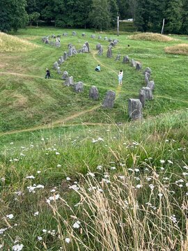 Ild ship stones in a field