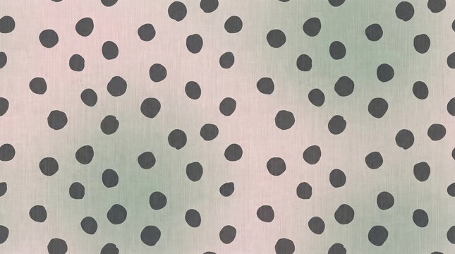 Polka dot fabric pattern. Seamless textile background with soft pastel watercolor texture.