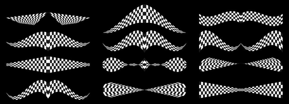 Car finish icon with race line caro and checker flag speed. Action banner design with racing border bike and graphic black poster. Motorsport logo check with grunge element chess and track.