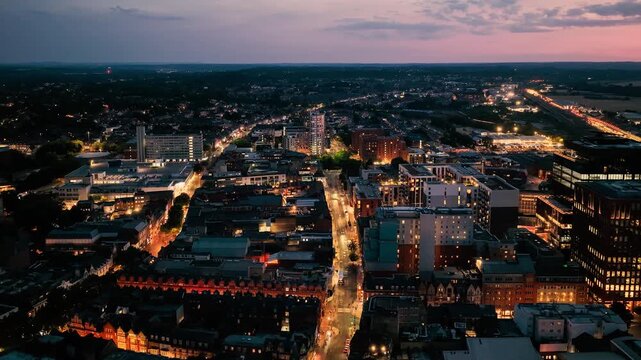 Reading Centre Fly Over Hyper Lapse Time Lapse Video Berkshire