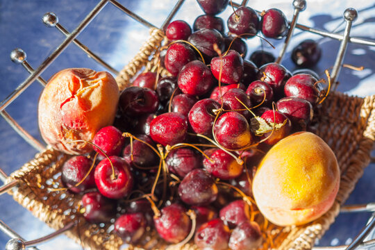 washed cherry and apricot