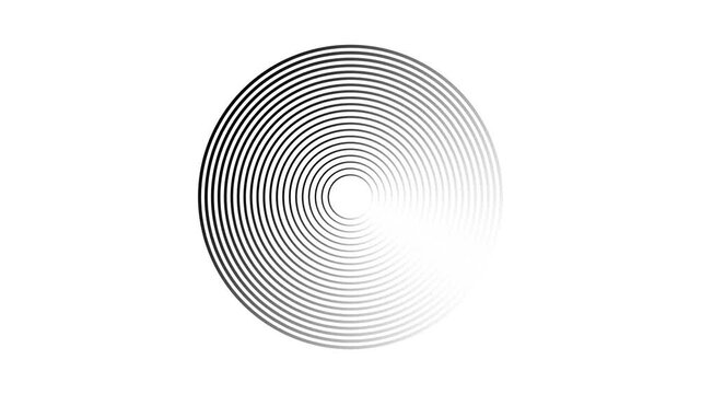 Minimal White Circular Lines Motion Graphic