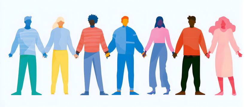 People of every hue joining hands, prioritizing the dignity and respect of all