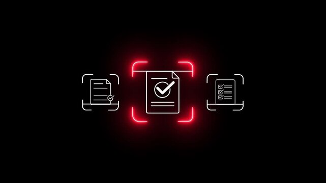 obile OCR document scanning technology for digital paperwork management,showing business professional using smartphone to capture paper documents and convert them into searchable digital data HD video