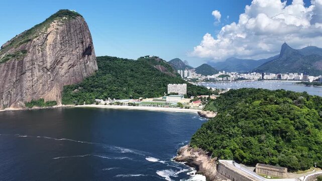 Rio De Janeiro Skyline In Rio De Janeiro In Brazil. Beauty In Nature Scene. Downtown District. Guanabara Bay Skyline. Rio De Janeiro Skyline In Rio De Janeiro In Brazil. Beautiful Cityscape. 