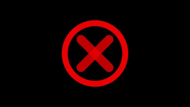 Six marks in circles on black background animated with subtle pulsing effect