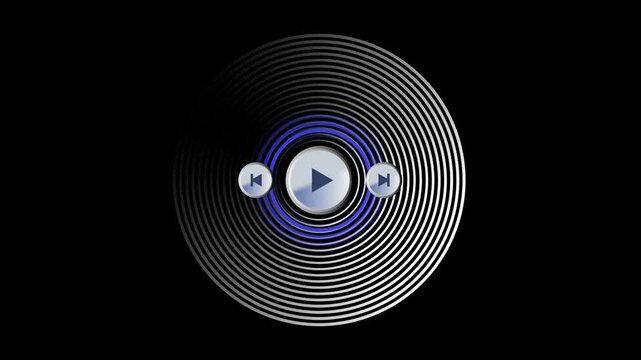 Abstract Music Box Circle Motion Graphic Background