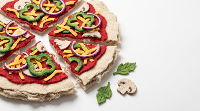 Vegetarian pizza with fresh toppings 