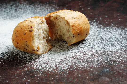 Broken Fresh Multigrain Bread Bun