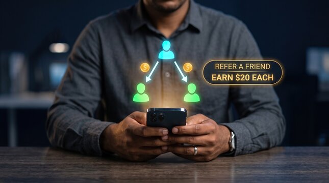Referral marketing program with friend rewards, customer referrals and incentive network