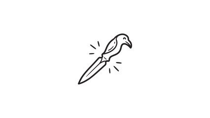 Obraz premium Bird in flight minimalist line art.