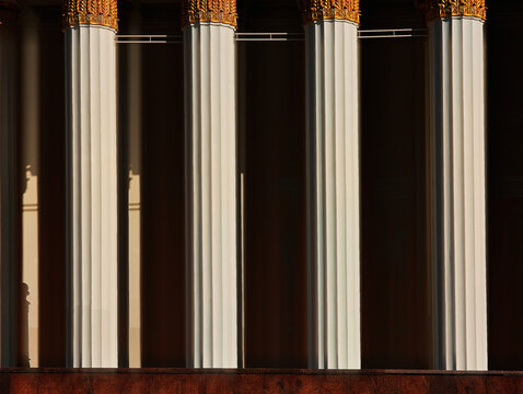 Vertical pillars architecture element background