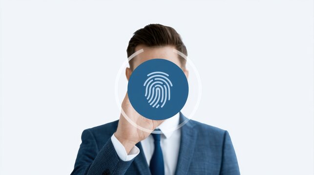 Digital KYC verification interface with biometric authentication and identity protection systems